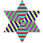 hexagram triangle stripes
